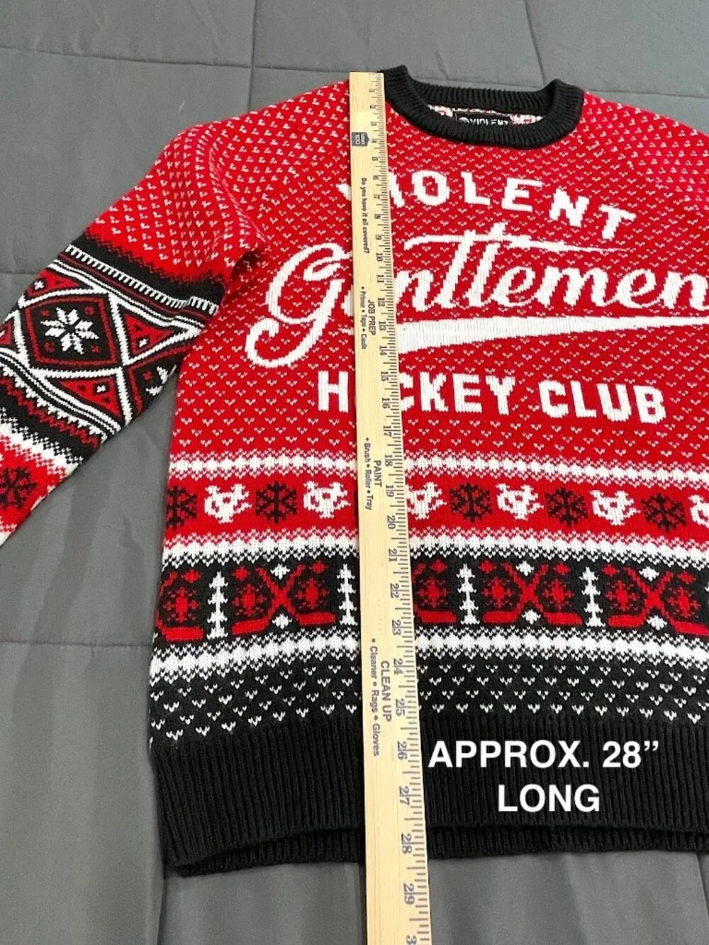 Violent Gentlemen Hockey Club Sweater XL Streetwear Ugly Christmas Knit